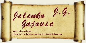 Jelenko Gajović vizit kartica